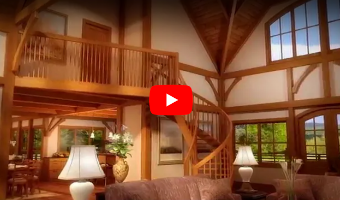 Take a virtual tour of a timber frame home through the seasons